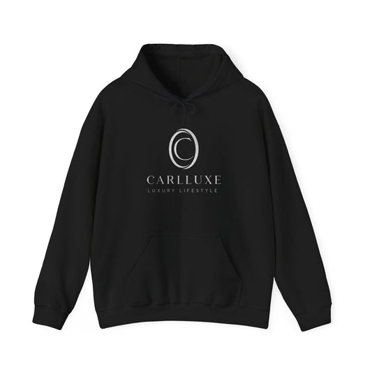 Carlluxe Luxury Lifestyle Hoodie - Unisex Silver front design!